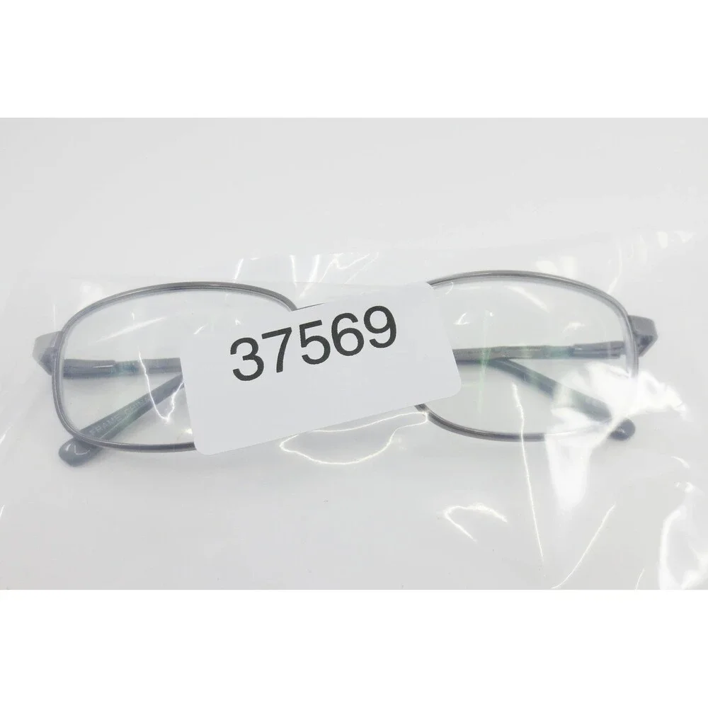 Gunmetal Gray Oval Metal Eyeglass Frames 49-18-135 Full Rim 37569